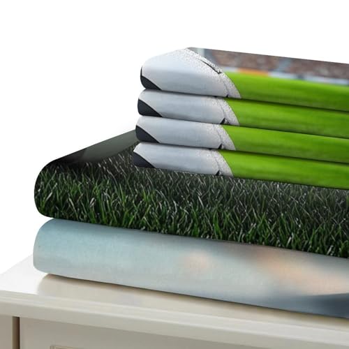 Housse de couette foot 200x200 microfibre avec motif scene de stade