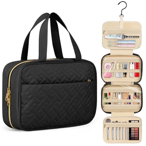 OSDUE Neceser de Viaje, Impermeable Bolsa de Aseo con Desplegable Compartimentos con Gancho de Metal Ligera para Makeup Champú Dormitorio Cuarto de Baño, Gran Capacidad para Hombre y Mujer 90*28CM B - imagen 8