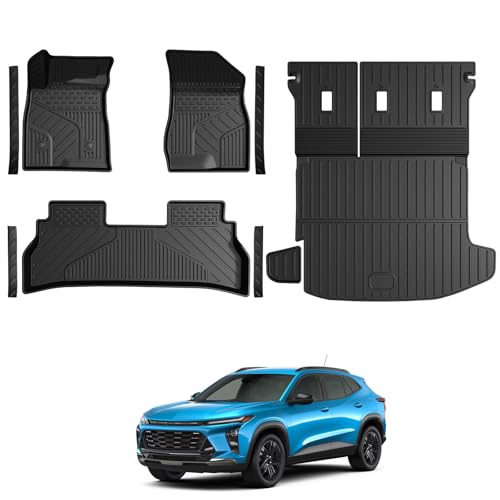 Image of Floor Mats for Chevy Trax /Buick Envista 2024-2026, All Weather Floor Mats Trunk Cargo Liner with Backrest Protectors and Door Sill Guards Accessories, Full Coverage Set