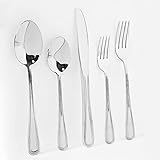 Silverware Set, EVOLUTION TODAYSHOME 20 Piece Stainless Steel Flatware, Service for 4 Cutlery Set...