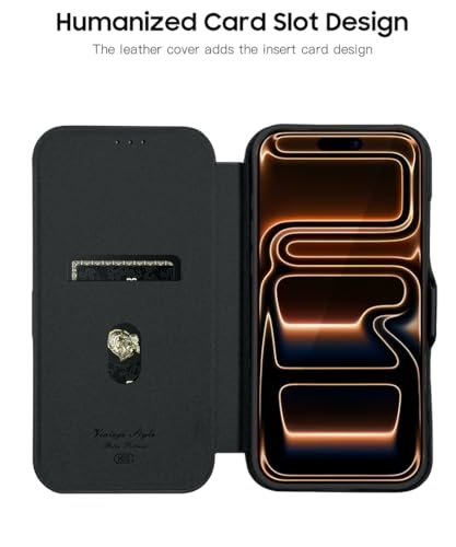 Image of BOUNCEBACK Vegan Leather Magnectic Closure Flip Flap Wallet Back Case Cover for iPhone 16e & iPhone 17e - Blue
