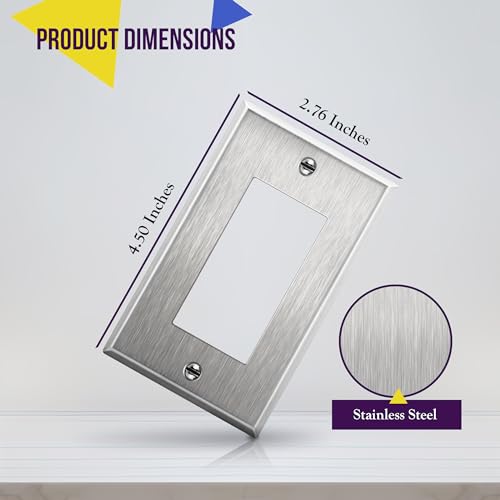 Enerlites 7731 Decorator Switch Or Receptacle Outlet Metal Wall Plate thumb #1