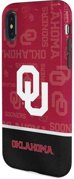 Skinit Pro Phone Case Compatible with iPhone X - Officially Licensed University of Oklahoma Split Jersey Design
