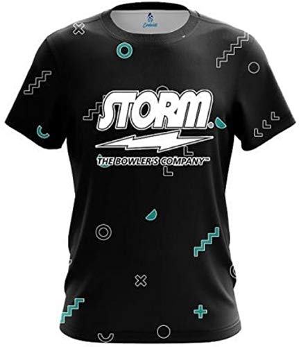CoolWick Storm Hipster Black Bowling Jersey (Large)