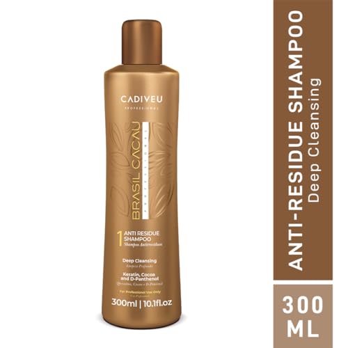 Image of Brasil Cacau Anti Residue hair Shampoo with Keratin, cocoa and d-panthenol for deep cleaning, freezy, dull, dry and damaged hairs, restores shine, softness and rejuvinates the hair - 300ml