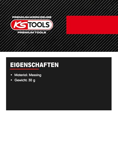 KS Tools Messing Reduziernippel G1/4AG x G3/8IG 515.3384 I Mit Außen- & Innengewinde I Doppelnippel mit Sechskant I Adapter Stück für Rohranschluss I Reduzierstück