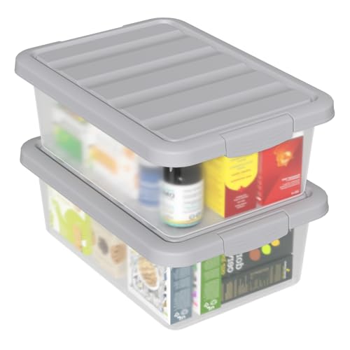 Rangement plastique 12L empilable pour optimiser l'espace de la maison - 2