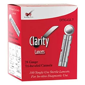 Clarity Diagnostics CLA DTG-GL7 30G Twist Top Lancet Pack of 100