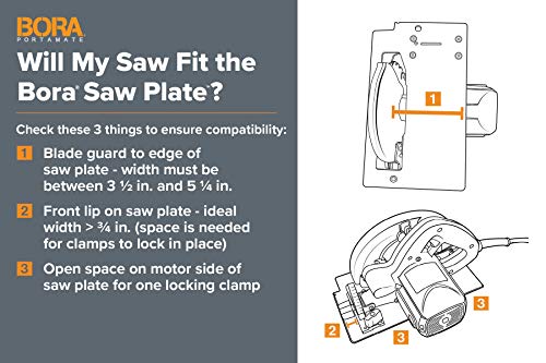 Bora WTX Clamp Edge 4 Pc. Set, 50” + 24” Clamp Edges + 50” Extension + Saw Plate 543410 - Thumbnail 3