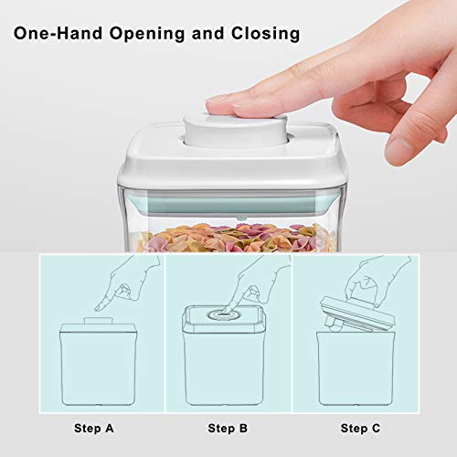 Cozey Daily Food Storage Airtight Container Powder Formula Dispenser With Spoon Bpa-Free Airtight Jar, No Scraper Design, 1500Ml, Square #TOP3