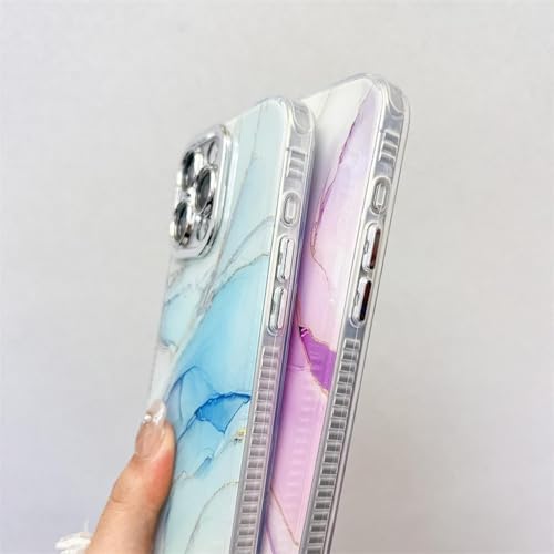 Coque iPhone 15 Pro Max marbre pailleté rigide chic - 3