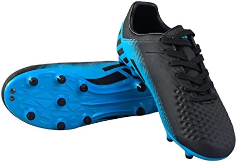 Vizari Santos Adult Men Soccer Cleats for Outdoor Firm Ground Football Game Black