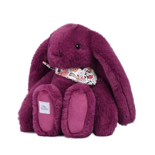 Premier cadeau naissance bébé fille garçon avec ce doudou lapin violet