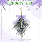 Summer Lavender Swag Decor - 2 Pack Purple Artificial Lavender Flowers Swag for Door, Spring Wall Hanging, and Mantel Decorations, Gift for Her - Image 5