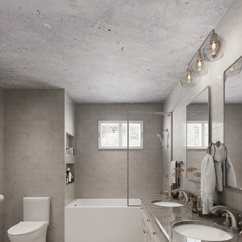 Industrial Concrete Ceiling Decor Film - PVC Stretch Ceiling Background- Room Covering Kit, DIY Installation for Modern Сover Design Film Size 5'3'' * 8'11''