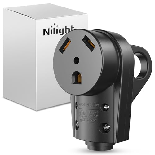 Image of Nilight 30 Amp RV Female Replacement Plug with Handle ETL Listed