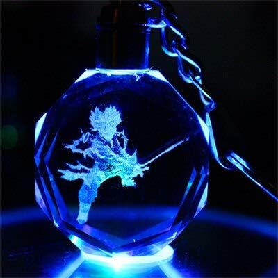 VIZIKS Dragon Ball Z Crystal Keychain Goku Trunks Action Figure Super Saiyan Led Collection Pend Gift for Boy -Multicolor Complete Series Merchandise