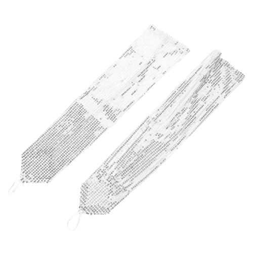 Guantes largos sin dedos con lentejuelas LIFKOME para fiestas