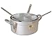 PARDINI Casseruola Alluminio Media Quattro Spicchi 3 Pentole Cucina, Grigio, 40 cm