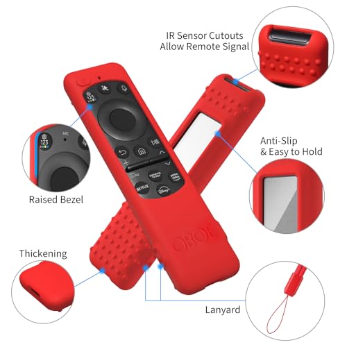 Image of Oboe Silicone Tv Remote Cover Compatible with Samsung Smart Tv Remote 2025 Model TM2360 E Half Wrap Protective Case with Lanyard (K-Lavender Purple) [Remote NOT Included]