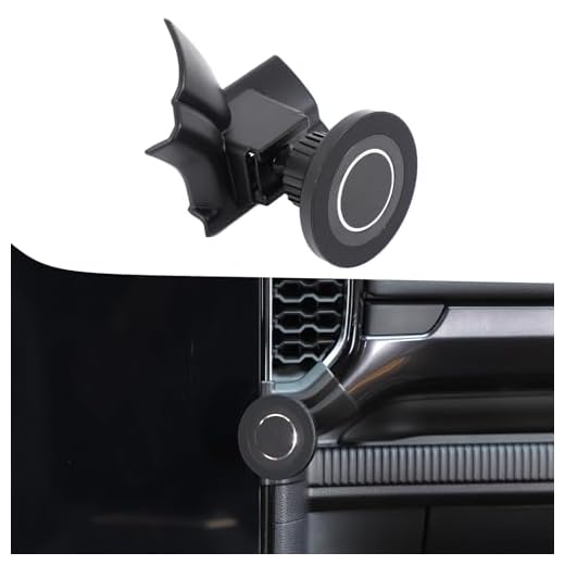 PIUGILH Magnetic Phone Holder Mount Compatible with Ford Ranger 2023 2024 2025 2026 Interior Accessories, Aluminum Alloy 360° Dashboard A/C Air Vent Lower Cell Phone Holder Stand