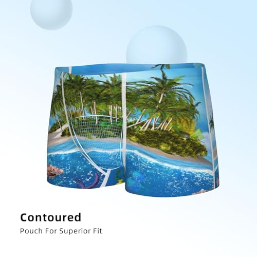 Boys' Cotton Boxer Brief Soft Underwear-Island And Coral Reef4