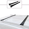 accessorypart Compatible avec Peugeot Expert 3 Traveller 2017-2025 Fly Model Barres de Toit Railing Porte-Bagages de Voiture Noir Aluminium 2 Barres