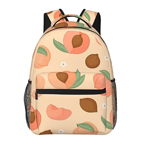 Sac à dos d'école et de voyage couleur pêche idéal pour trajets urbains