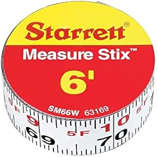 Starrett Tape Measure Stix with Adhesive Backing - Mount to Work Bench, Saw Table, Drafting Table - 3/4