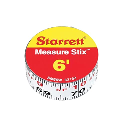 Starrett Tape Measure Stix with Adhesive Backing - Mount to Work Bench, Saw Table, Drafting Table - 3/4