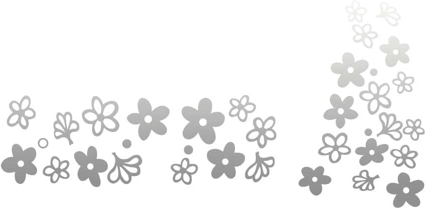 Spring Blossom Inspired Flower Mixer Decal | Silver | Waterproof Adhesive Decal for Bowls & Bakeware