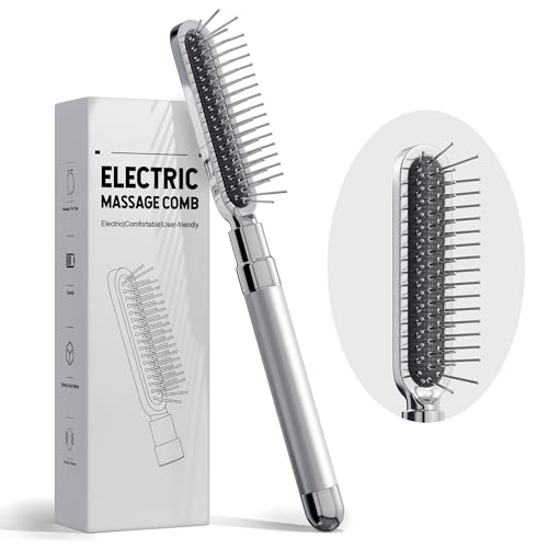 Electric Scalp Massager – Deep Relaxation Vibrating Head Massager, Stress Relief & Scalp Care, Gentle Metal Tips, Cordless Hair Brush for Men & Women