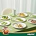 JOLLY CHEF Compostable Heavy Duty Plates ?? ???? [??? ????] Eco-Friendly Disposable White Uncoated Paper Plates Bagasse Sugarcane Biodegradable for Hot Cold Food Party Dinner Weddings
