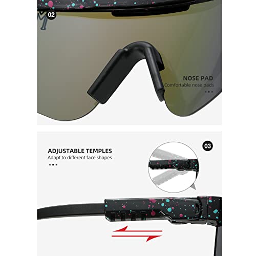 Sgumsy Polarized Cycling Glasses Sports Sunglasses Biking Goggles For Running Hiking Golf Fishing Driving（S5） #TOP4