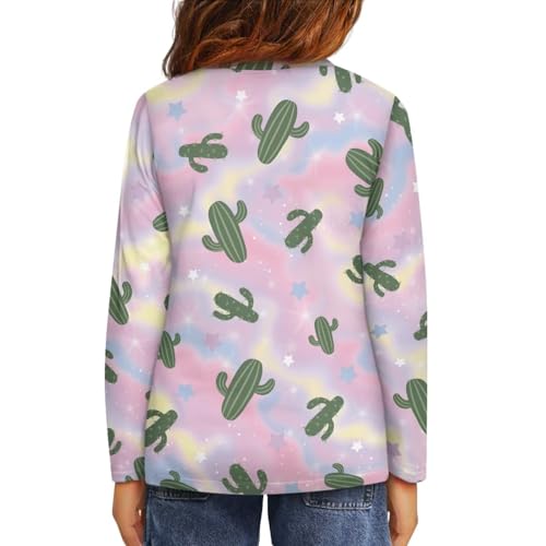 Image of Long Sleeve Shirts for Girls Winter Tops 3-16t Cartoon T Shirts for Fall Clothes