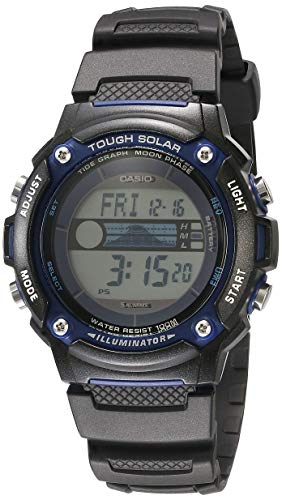 Casio Men's Solar Powered Japanese-Quartz Watch with Resin Strap, Black, 23 (Model: EAW-W-S210H-1AV)