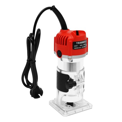 MINRS Fresadora de madera eléctrica, 800 W, fresadora de 6,35 mm de diámetro, 30000 rpm para trabajar la madera