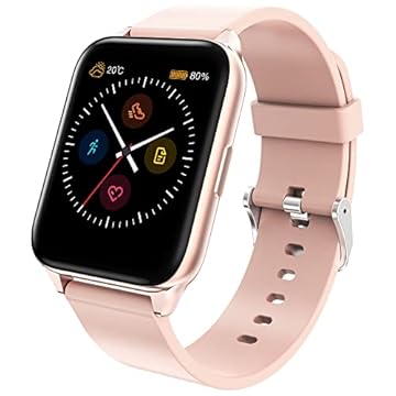 Relógio Inteligente TranyaGo Tela Full Touch 1.69" Resistente à Água IP68 com Modos Esportivos e Recebimento de Notificações Smartwatch - Rosa