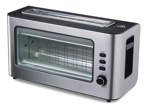 Morphy Richards Crystal Crysp Pop up toaster | 900W Toaster 2 slices | 6 Browning levels with reheat | Removable Crumb Tray | Cool Touch Body | Silver