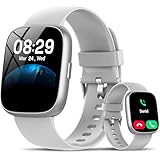 Smart Watch with Alexa Built-in, 1.83' HD Touchscreen Fitness Tracker with Bluetooth Calling, Fitness Watch with Heart Rate/Sleep Monitor/120+ Sports, IP68 Waterproof Smartwatch for Android iOS, Gray