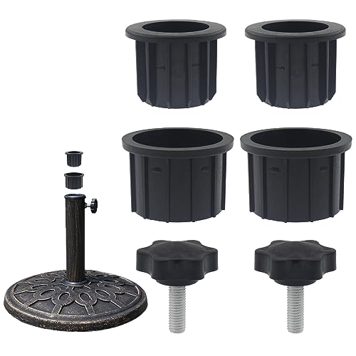 SAFYY Umbrella Base Stand Hole Ring Plug Cover, Umbrella Stand Parts Umbrella Stand Tube Outdoor Umbrella Stand Replacement Part with M8 Thread Hand Knob for DIY Umbrella Tube Mount-6 PCS