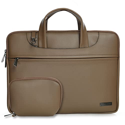 Vaku Luxos® DA Italiano 14 Inch Laptop Bag Leather Collection Messenger Organizer Shoulder Sling Office Bag for Men & Women Laptop and up to MacBook 15" (Tan Brown) (B09ZNQLFBP) Amazon Price History, Amazon Price Tracker