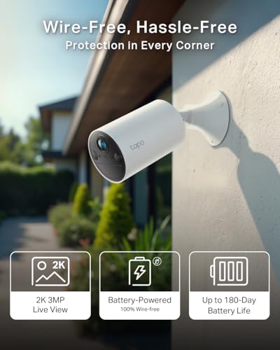 Tapo TC82 2K Battery Security Camera Outdoor Wireless, Indoor & Outdoor CCTV Camera, Colour Night Vision, No Monthly Fee, AI Detection, IP65, 180-Day Battery Life, Works with Alexa & Google - Image 3