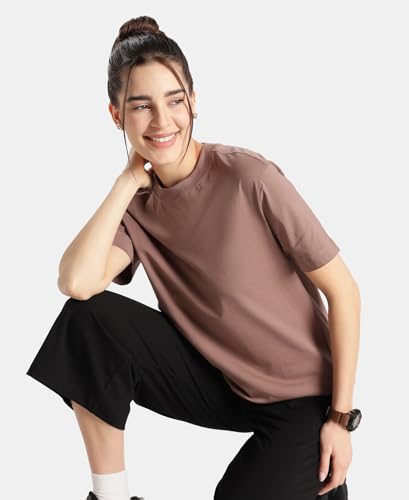 Image of Jockey A159 Women Super Combed Cotton Rich Oversized T-Shirt with Side Slits