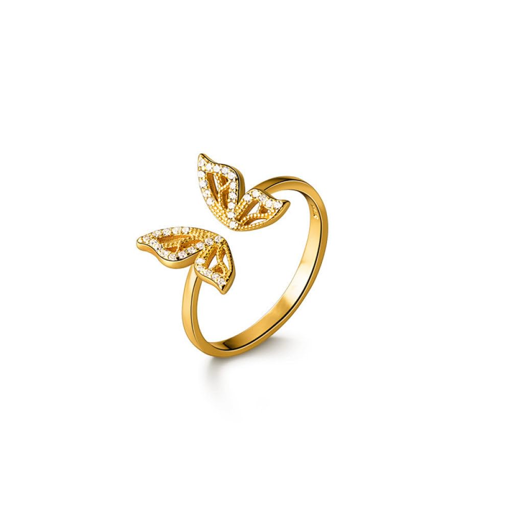 Bague d'anniversaire et demande mariage : bague papillon argent 925 - 5