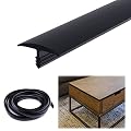 Muzata Center Barb Tee Moulding 25 Feet Black 3/4 Inch T Molding Tables Edge Trim Arcade Machines