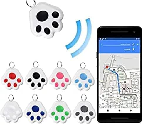 Wgjokhoi Cat Dog Mini GPS Tracking Locator Prevention Anti-Lost Waterproof Portable Bluetooth Tracker- for Luggages Kids Pets Luggage (Black)