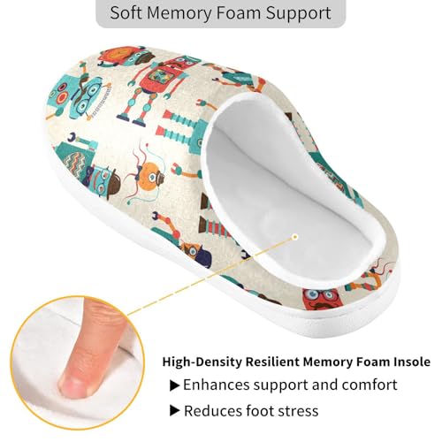 Unisex Memory Foam Slippers Non-Skid Slip-on Soft Warm Sole Fleece Shoes 6-173