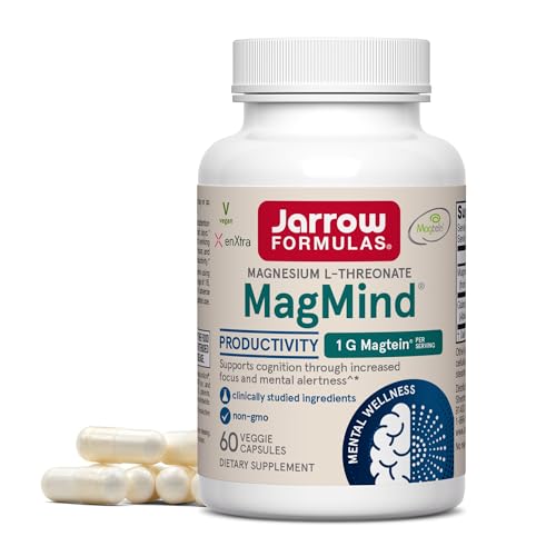 Jarrow Magnesium L-Threonate Brain Supplements, Productivity, 60 Capsules - image 1