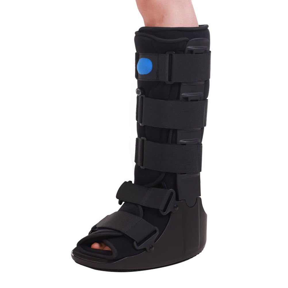 SFKLYU Medical Cast Air Cam Walker, Orthosis Leg Brace Support, AFO Drop Foot Splint, Walking Boot for Ankle or Foot Sprained Injuries Fracture Boot,B Left,L